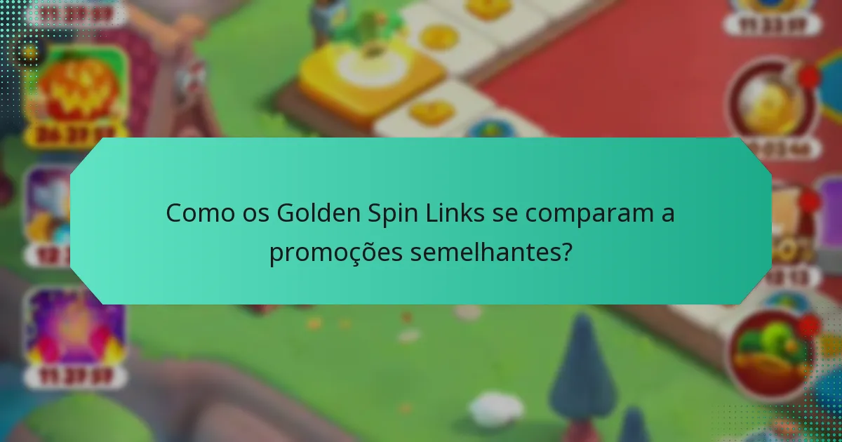 Como os Golden Spin Links se comparam a promoções semelhantes?