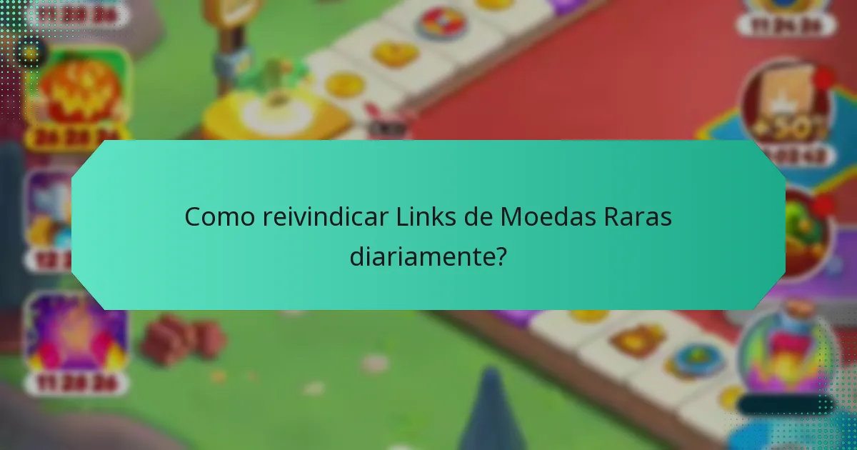 Como reivindicar Links de Moedas Raras diariamente?