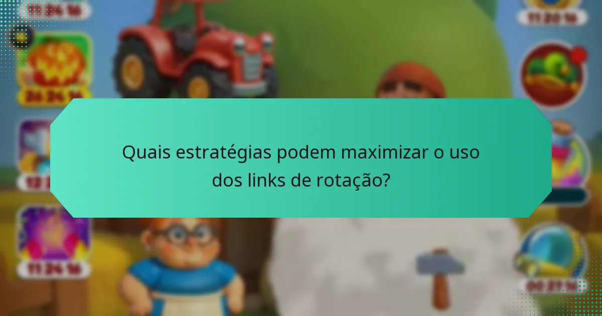 Quais estratégias podem maximizar o uso dos links de rotação?
